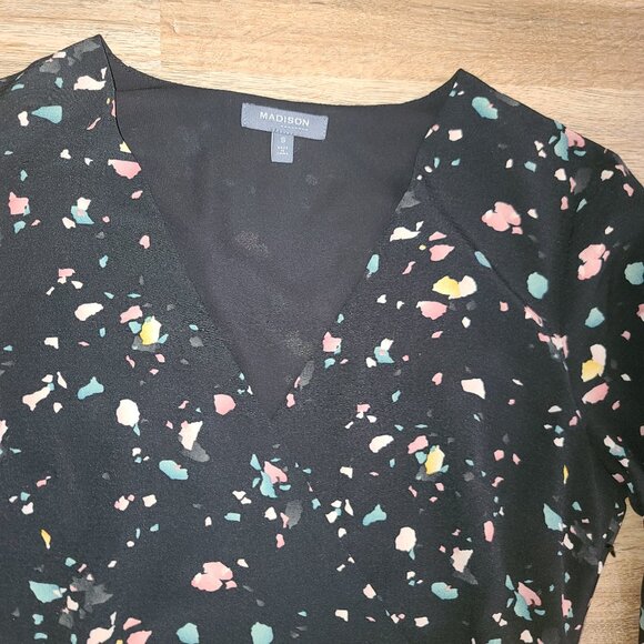 Madison size S Faux Wrap Long sleeve Flare Tie waist Long sleeve - Picture 2 of 5